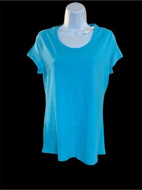 No Boundaries Turquoise Scoop Neck Short Sleeve Tee
